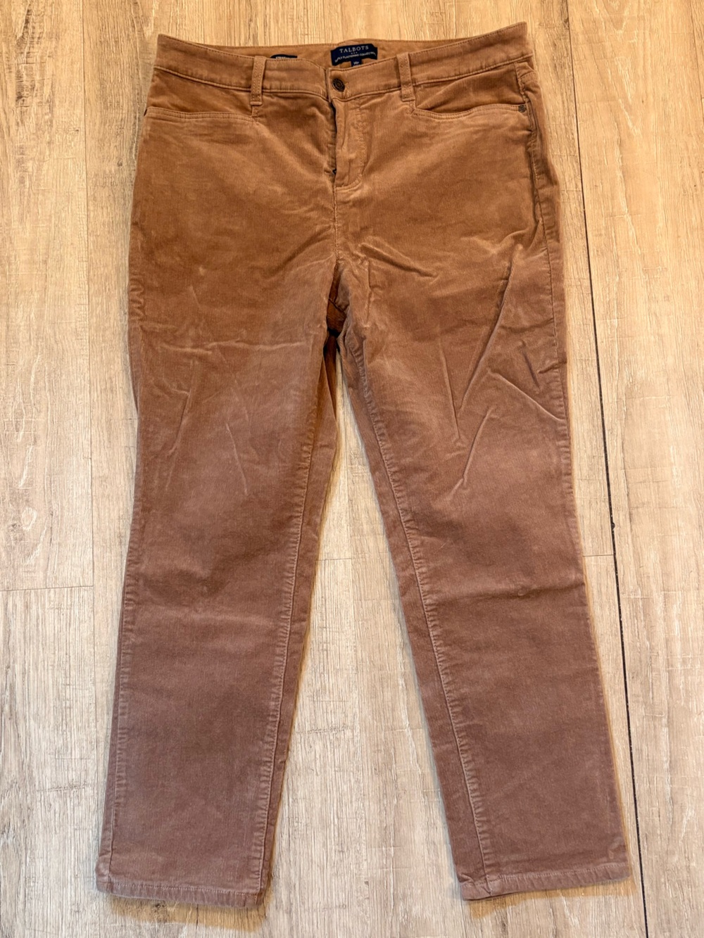 Talbots Simply Flattering Corduroy Pants in Brown Straight 14P
